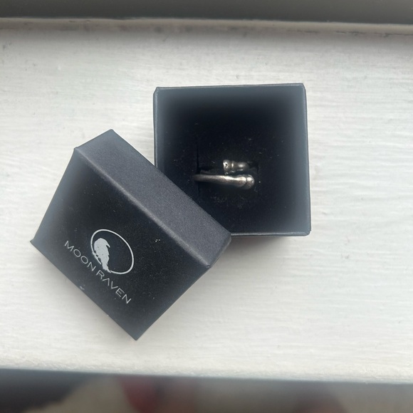 Moon Raven Horseshoe Ring - Sterling Silver - Picture 3 of 3